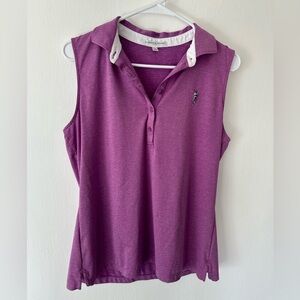 Fairway & Greene Ladies Sleeveless Golf Polo Shirt- Size Large